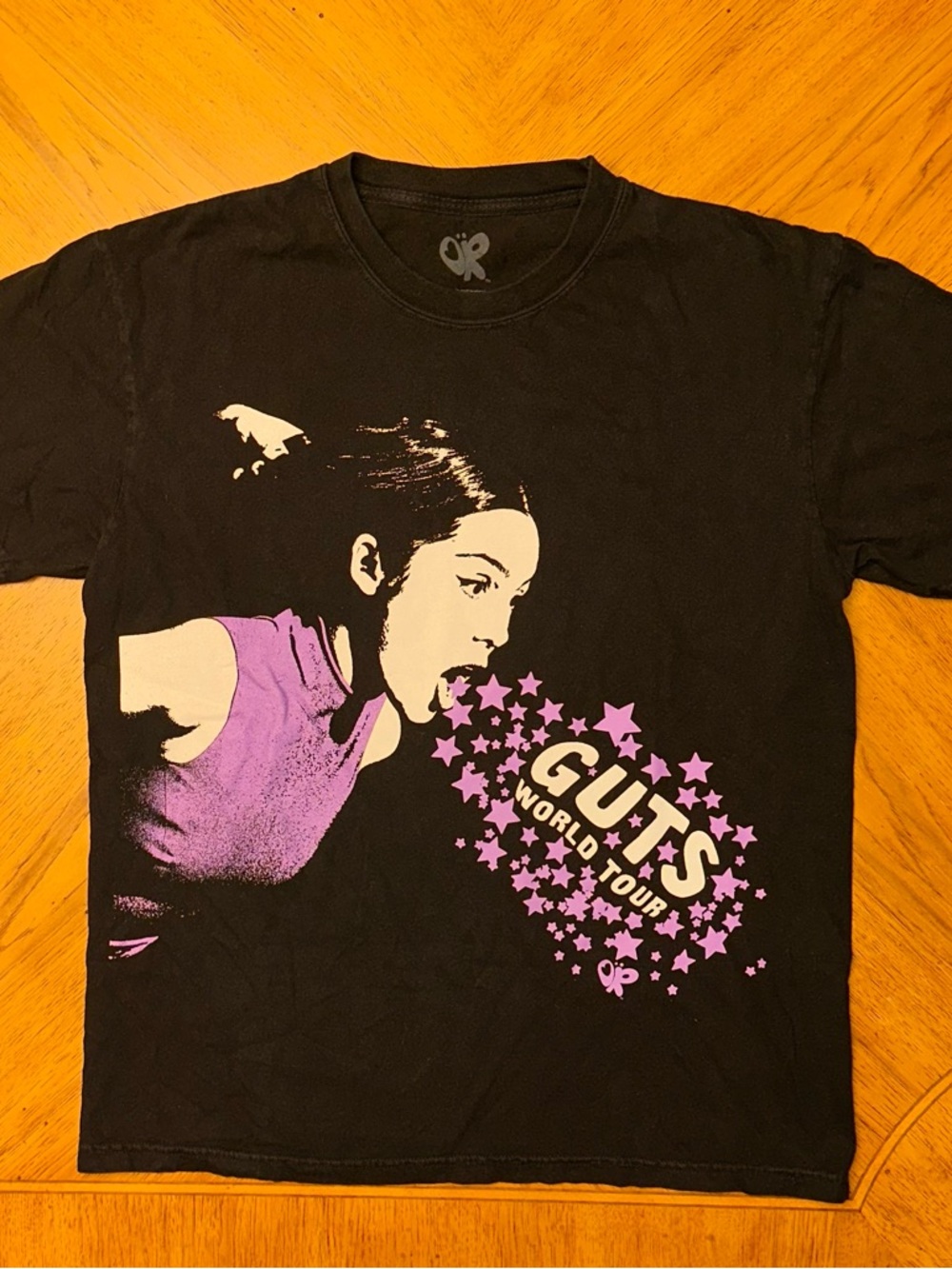 Olivia Rodrigo Guts World Tour 2024 T-shirt Black Purple Size Large